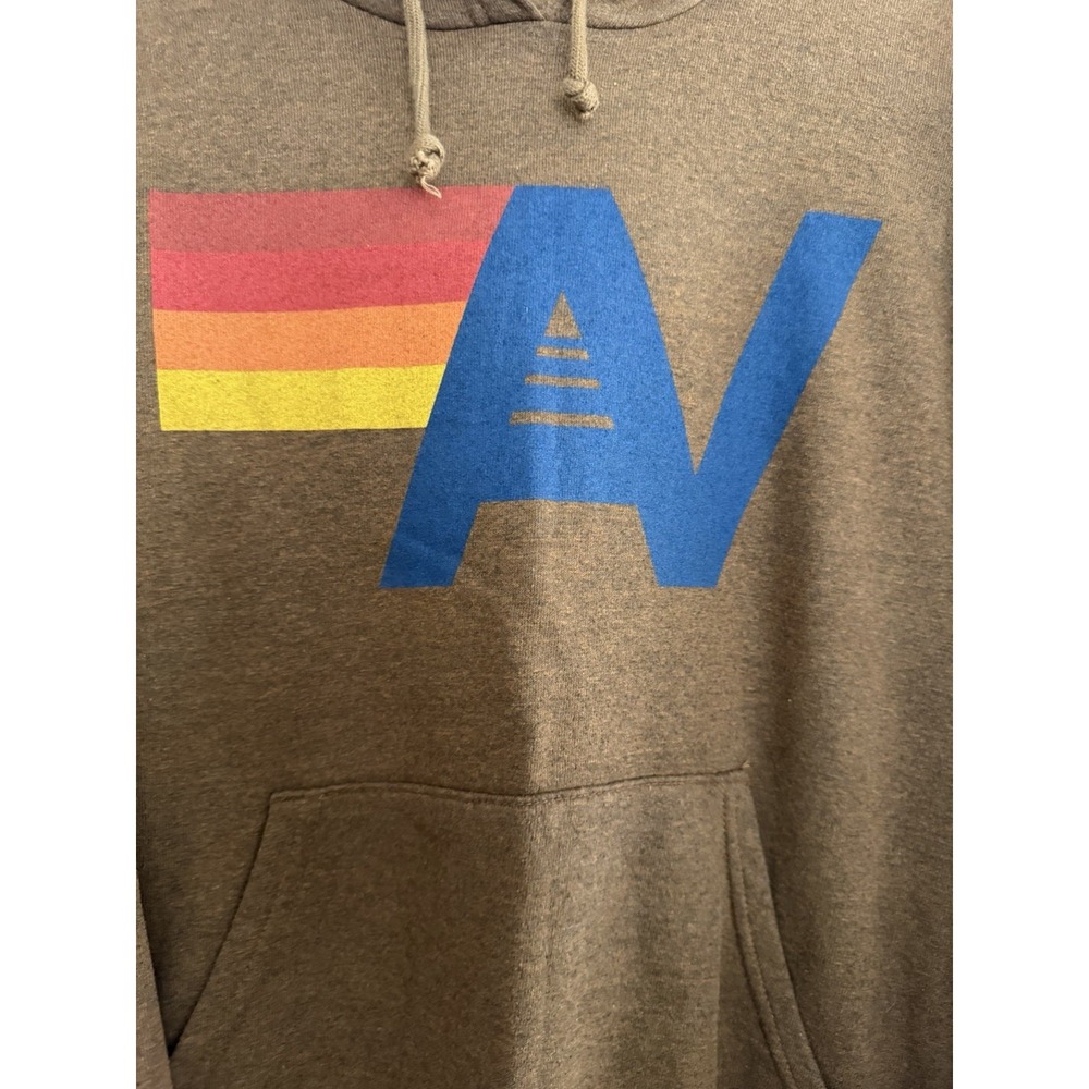 Aviator Nation Logo Pullover Relaxed Hoodie Chocolate Size Small - Picture 8 of 10